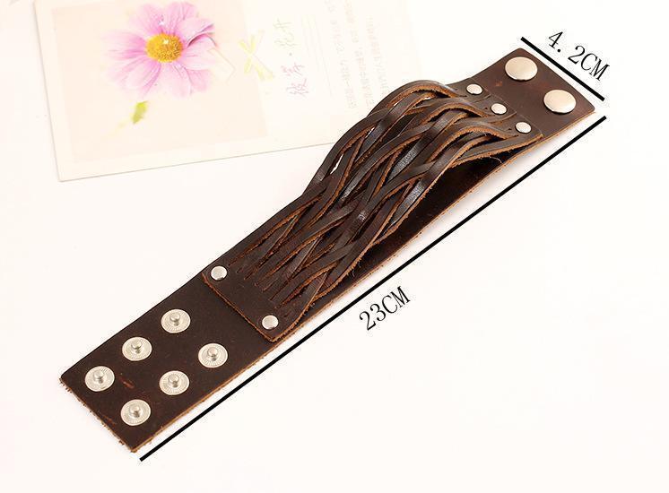 Гривна от естествена кожа "Vintage" - Enjoy Life